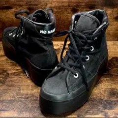 ☆即発 NO NAME ブラック ハイカットスニーカー