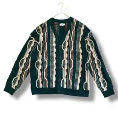 MONO-MART ストライプ カーディガン Mサイズ　メンズ　モノマート　総柄