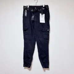 【新品タグ付き】レディース 美脚ストレッチ カーゴパンツ ブラック パンツ