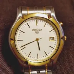 ア399/SEIKO AGS5M22-7A90設立記念メンズ腕時計 稼働品 箱付