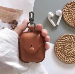 J6    AirPods 用保護ケース  革ケース