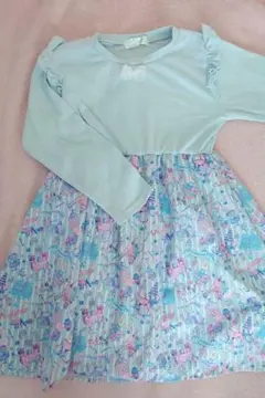 しまむら×エコネコ ゆめかわ ワンピース130cm 水色