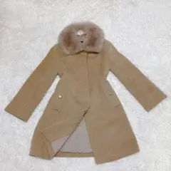 【美品】　QUEENS COURT コート　ウール　カシミヤ混