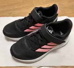 adidas アディダス　コアファイト　キッズ　スニーカー　20㎝ 黒　ピンク