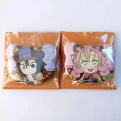 鬼滅の刃 伊黒小芭内 甘露寺蜜璃 ランダムくま缶バッジ 実りの秋まつり