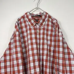 USA古着 eddie bauer エディーバウアー シャツ コットン オレンジ