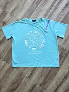 キッズ 半袖Tシャツ ライトブルー ファスナーデザイン