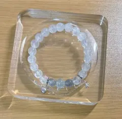 ブルートパーズ＆ムーンストーン＆水晶 天然石ブレスレット