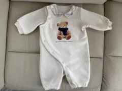 クマ柄 ロンパース カバーオール 50.60センチ