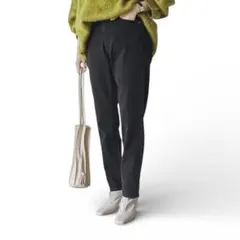 coen コーエン ウォームテーパードデニムパンツ 裏微起毛 ダークグレー