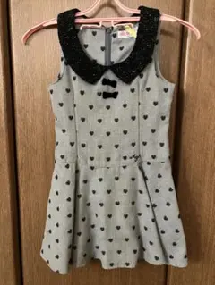 mezzo pianoハート柄ジャンパースカート120