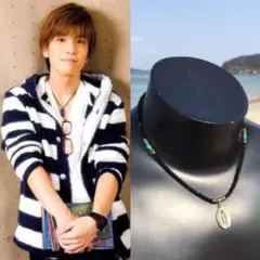 【値下】☆マリアメダイネックレス☆ブラックカットビーズ40センチ☆