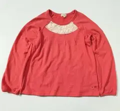 ✰３ｃａｎ４ｏｎ コーラルピンク 長袖カットソー 【140】