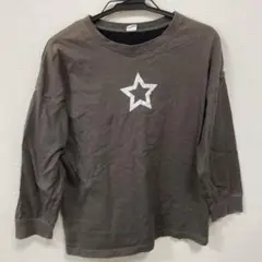 星プリント 長袖カットソー