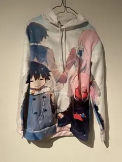 アニメキャラクター プリント パーカー