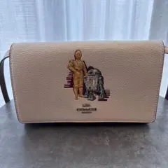 コーチ×スターウォーズ　コラボ　ショルダーバッグ　レザー　ホワイト