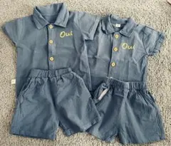 子供服　半袖シャツ　ショートパンツ　セットアップ
