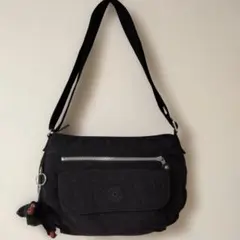 Kiplingキプリング ブラック ショルダーバッグ
