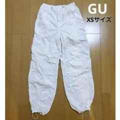 【GU】テックパラシュート プルオンパンツ ホワイト カーゴパンツ XS