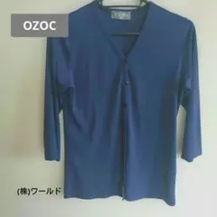 OZOC 7分袖 サマー シアーカーディガン　ネイビー サイズ38(M相当)のサムネイル