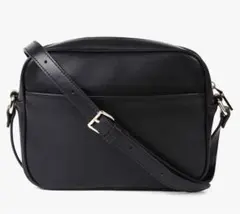 ブラック レザー ショルダーバッグ コンパクト レディース 本革 牛革 シンプル