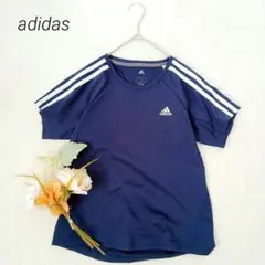 アディダス　半袖トレーニングTシャツ　М　紺　スポーツ　ランニング　吸汗速乾