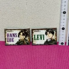 進撃の巨人 ハンジ リヴァイ ナンジャタウン 缶バッジ セット ゅ