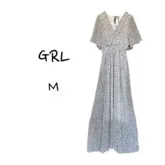 《タグ付き》 グレイル ワンピース ロング フレア 総柄 半袖 324