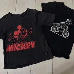 ミッキーマウス Tシャツ 100cm 黒