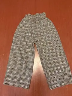 GU チェック柄 ロングパンツ 140cm