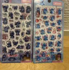 スティッチ　3Dシール ぷっくり立体シール　うるちゅるシール