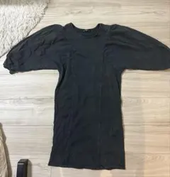 Bershka ダークグレー パフスリーブ ワンピース