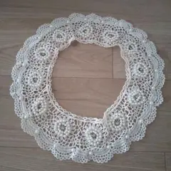 アイボリー レース パール つけ襟