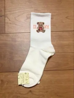 tutuanna クマ柄 ソックス オフ白 22-25cm