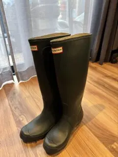 HUNTER ダークグリーン長靴 トレッドソール サイズUK6