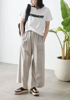 ジャーナルスタンダード　ウォッシャブルコットンリネンVISワイドパンツ