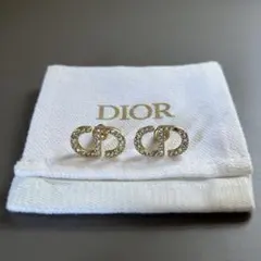 Dior Petit スタッドピアス メタル&クリスタル ゴールド