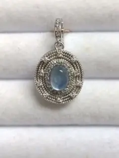 ★未使用品★アクアマリン　ペンダントトップ　天然石　シルバー
