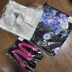 訳あり　浴衣・作り帯・下駄セット