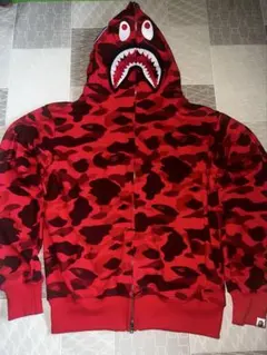 A BATHING APE シャークパーカー レッドカモのサムネイル