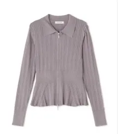 【新品タグ付き】NATURALBEAUTYBASIC ダブルジップリブニット