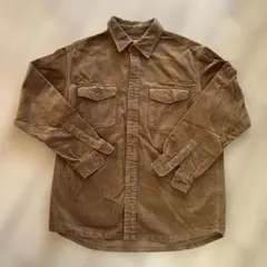 Men'sUNIQLO ブラウン コーデュロイシャツ Lサイズ