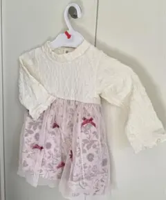 新品未使用 べべ ワンピース 花柄 ベビー キッズ チュールスカート