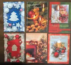 チェコ　クリスマス ポストカード　グリーティングカード 6枚セット