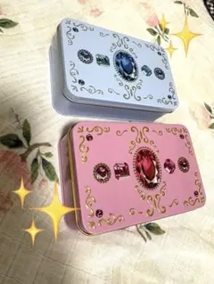 ジュエル　小物入れ　缶ギフトケース　ビジュ　宝石