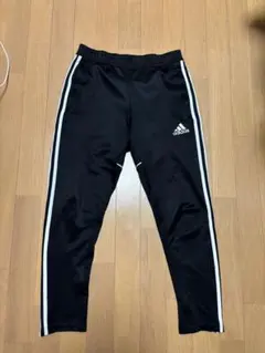 adidas 黒 ジャージパンツ サイドストライプ
