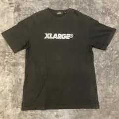 XLARGEエクストララージブラックプリントロゴTシャツカットソー半袖古着L