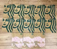 スターバックス 紙袋13枚　桜デザイン3枚あり