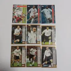 topps イングランド サッカーカード　９枚　ベッカム