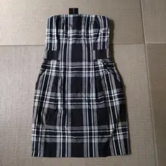 Le souk チェック柄 ベアトップワンピース Sのサムネイル